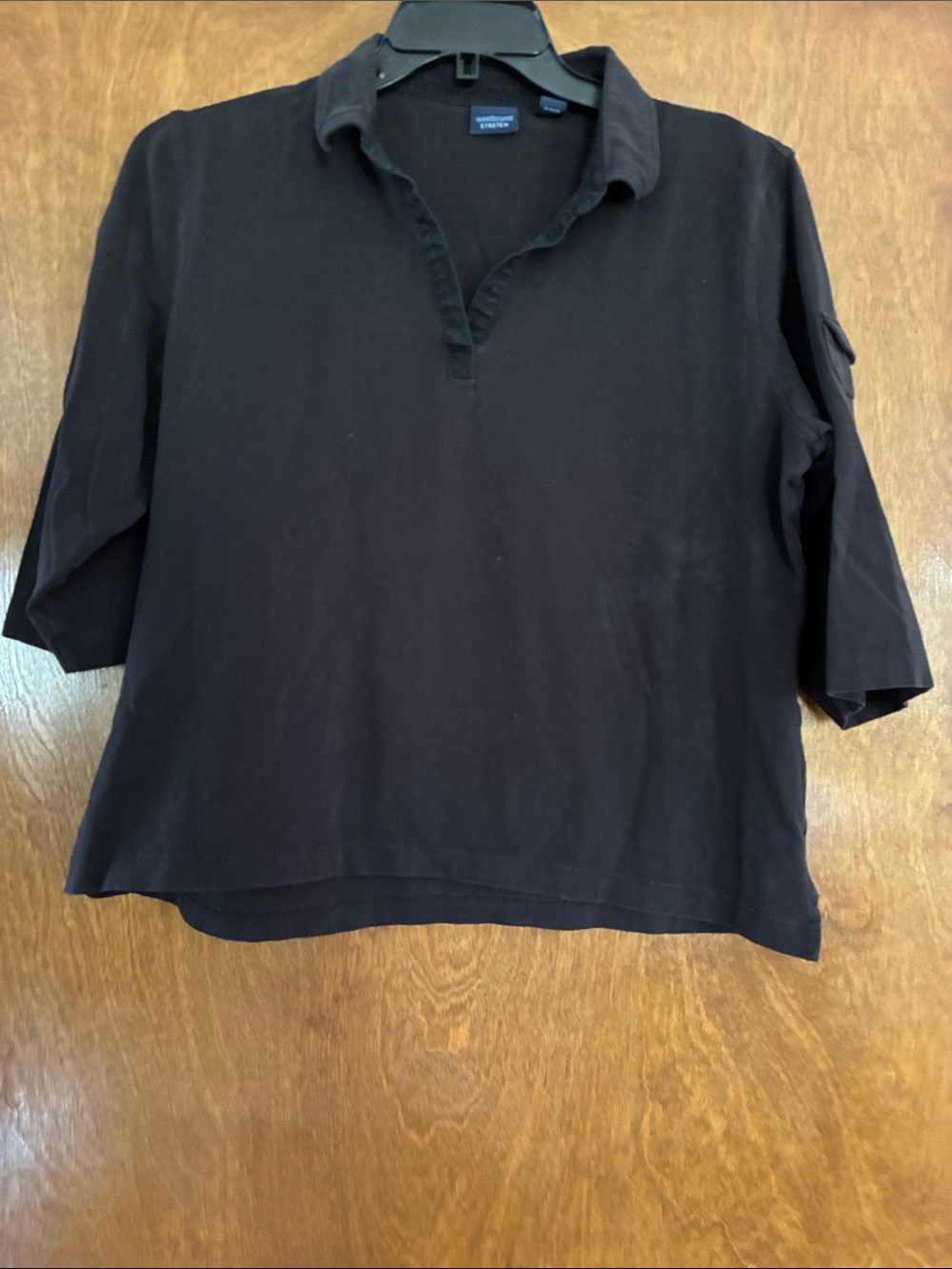 Westbound Black Short-Sleeve Collared Polo Top Size XL